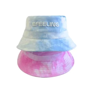 Embroidered Tie-dye Bucket Hat