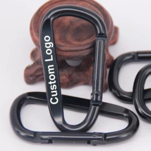 Durable Black Aluminum D-ring Carabiner Clip
