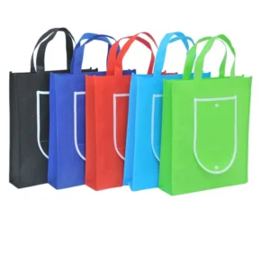 Large Reusable Non-woven Tote Bag with Pocket