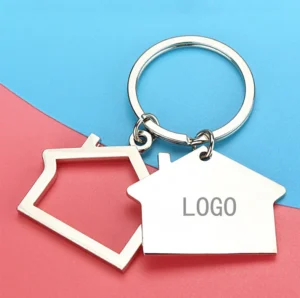 Customizable Metal House Keychain