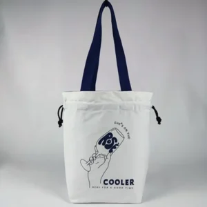 Insulated Canvas Cooler Bag with Zipper