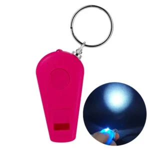 Led Light Keychain with Whistle