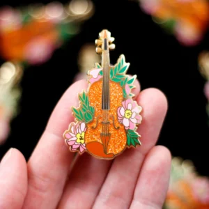 Gold-plated Musical Instrument Lapel Pin