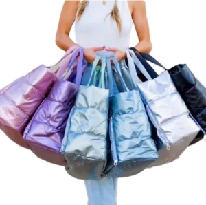 Waterproof Quilted Puffer Tote Bag