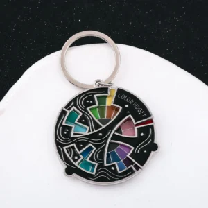 Colorful Enamel Fidget Key Chain Pendant