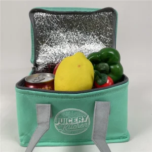 Insulated Polyester Lunch Bag with Letter Pattern