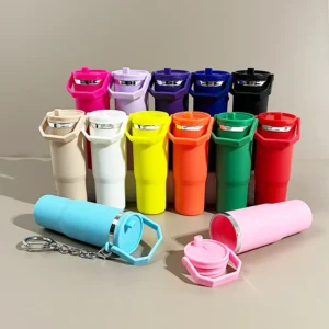 Pvc Mini Cup Keychain Holder