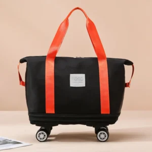 Expandable Nylon Travel Duffel with Wheels