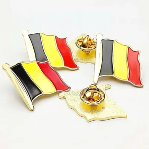 Belgium Flag Zinc Alloy Enamel Lapel Pin