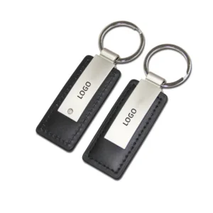 Embossed Leather Car Keychain