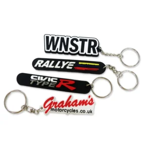 Customizable Oval Rubber Keychain