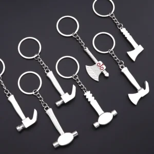 Double Maple Leaf Rhinestone Keychain