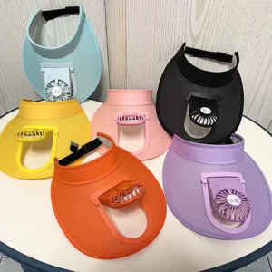 Women's Sun Visor Hat with Built- in Fan