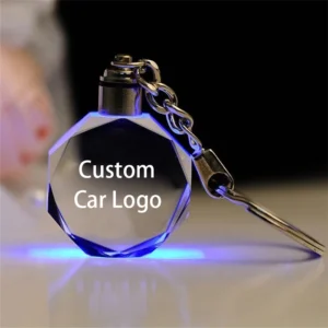 Crystal Laser Engraved Keychain