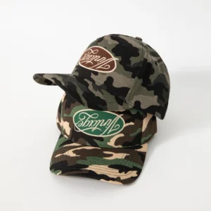Embroidered Camouflage Snapback Cap