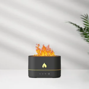 Ultrasonic Flame Aromatherapy Humidifier with Led Light