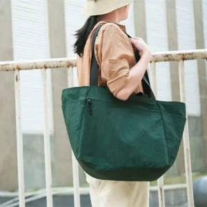 Canvas Zipper Tote Bag