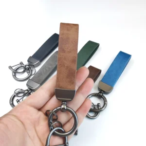 Retro Leather Car Keychain