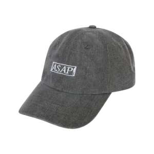 Dark Grey Denim Baseball Cap