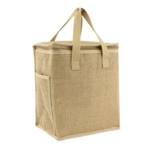 Eco-friendly Jute Insulated Picnic Cooler Bag