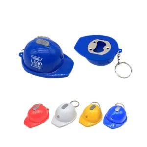 Hard Hat Led Keychain Bottle Opener
