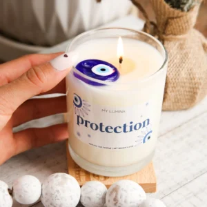 Handmade Blue Crystal Aromatherapy Candle