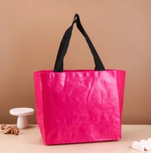 Personalized Reusable Striped Tote Bag
